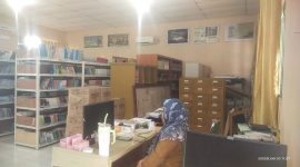 Foto: Ruangan Perpustakaan SMA Negeri 1 Tualang Kabupaten Siak.