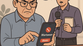 Foto Illustrasi Kepsek SMA Negeri 6 Membolkir Nomor Kontak Jurnalis