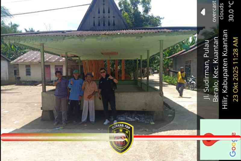 Foto: Balai Adat Desa Pulau Beralo yang diduga menyerap anggaran fiktif.