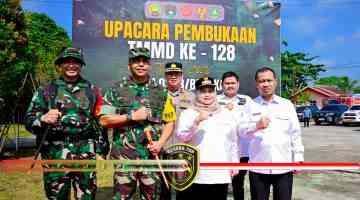 Bupati Kasmarni Tekankan Semangat Gotong Royong saat Membuka TMMD ke-128 di Pinggir